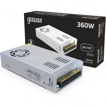 Блок питания GAUSS 360W 24V IP20 1/36