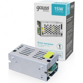 Блок питания GAUSS BASIC 12V 15W IP20