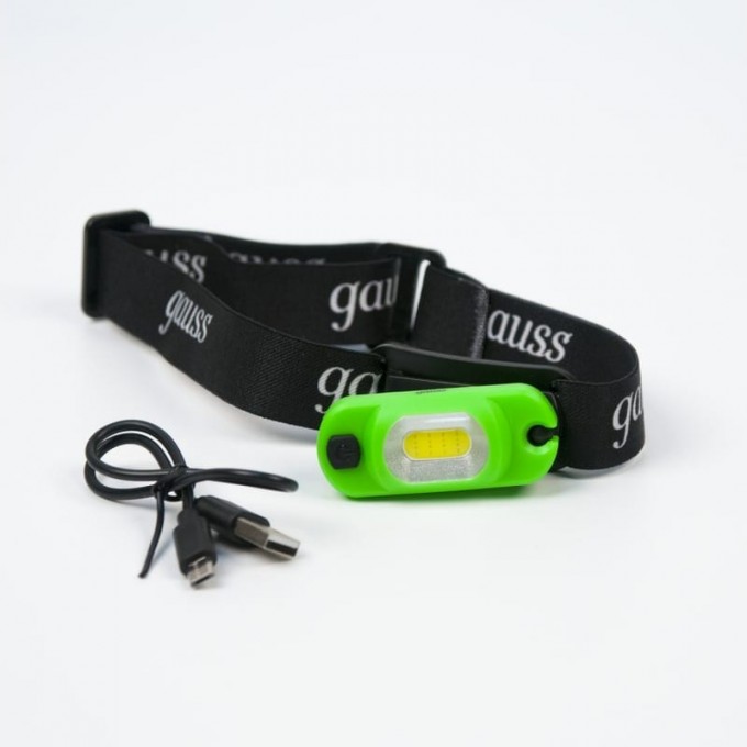 Фонарь налобный GAUSS GFL408 3W 150lm Li-ion 300mAh LED GF408