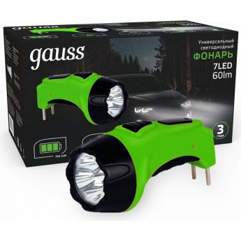 Фонарь ручной GAUSS GFL105 7LED 60lm lead acid 700mAh LED