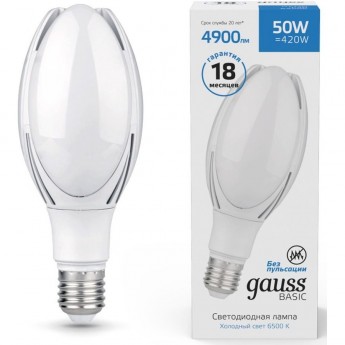 Лампа GAUSS BASIC BT100 AC180-240V 30W 2950LM 6500K E40 LED 1/20