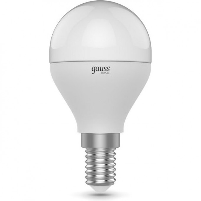 Лампа GAUSS BASIC FILAMENT Шар 4,5W 380LM 2700К Е14 MILKY LED 1/10/50 1055115