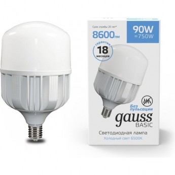 Лампа GAUSS BASIC T160 AC180-240V 90W 8600LM 6500K E40 LED 1/6