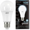 Лампа GAUSS BLACK A60 16W 1520lm 4100K E27 LED 1/10/50 102502216