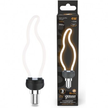 Лампа GAUSS BLACK FILAMENT ARTLINE CT35 4W 330LM 2700К Е14 MILKY LED 1/10/100