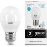 Лампа GAUSS ELEMENTARY Шар 10W 730lm 4100K Е27 LED 53220