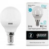 Лампа GAUSS ELEMENTARY Шар 8W 540lm 4100K Е14 LED 53128