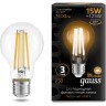 Лампа GAUSS FILAMENT А60 15W 1400lm 2700К Е27 LED 102902115