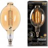 Лампа GAUSS FILAMENT BT180 8W 780lm 2400К Е27 golden straight LED 151802008