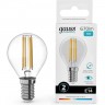 Лампа GAUSS FILAMENT ELEMENTARY Шар 10W 670lm 4100К Е14 LED 1/10/100 52120