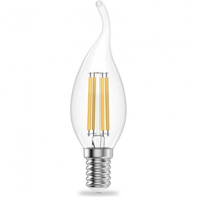 Лампа GAUSS FILAMENT ELEMENTARY Свеча на ветру 8W 540lm 4100К Е14 LED 1/10/100 42128