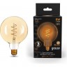 Лампа GAUSS FILAMENT G125 6W 360lm 2400К Е27 golden flexible LED 158802008