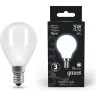 Лампа GAUSS FILAMENT Шар 5W 450lm 4100К Е14 milky LED 105201205