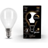 Лампа GAUSS FILAMENT Шар 9W 590lm 3000К Е14 milky диммируемая LED 105201109-D