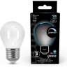 Лампа GAUSS FILAMENT Шар 9W 610lm 4100К Е27 milky диммируемая LED 105202209-D