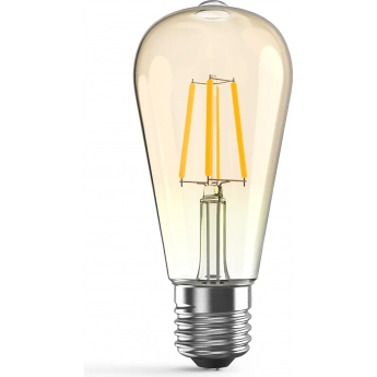 Лампа GAUSS FILAMENT ST64 6W 550lm 2400К E27 golden LED