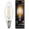 Лампа GAUSS FILAMENT Свеча 5W 420lm 2700К Е14 LED 103801105