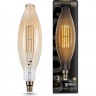 Лампа светодиодная филаментная GAUSS FILAMENT BT120 6W 780lm 2400К Е27 GOLDEN STRAIGHT LED 1/10 155802008