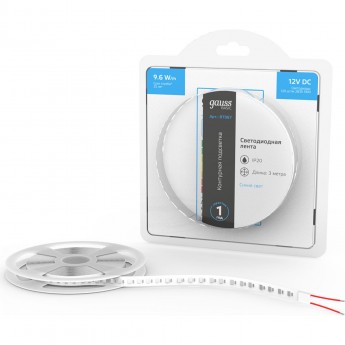 Лента GAUSS BASIC LED 2835/120 9,6W/m 624lm/m 8mm 3m 1/100