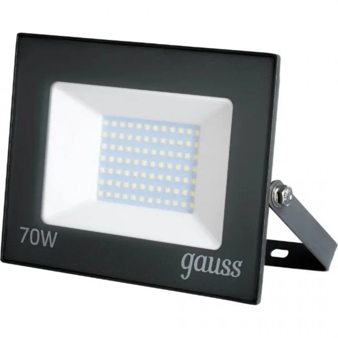 Прожектор GAUSS BASIC LED 70W 6300lm 6500K 200-240V IP65 графитовый 688100370