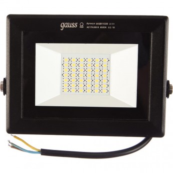 Прожектор GAUSS QPLUS 30W 3300lm 6500K 175-265V IP65 черный LED 1/10