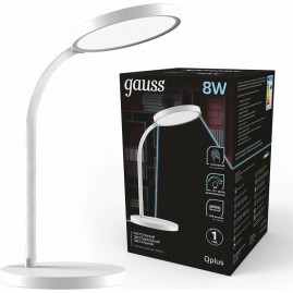 Светильник настольный GAUSS QPLUS модель GTL503 500lm 170-265V USB LED 1/12